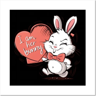 Adorable I Am Her Bunny Heartfelt Love Design Posters and Art